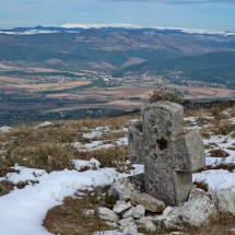Cross on top of 1205 meters high&amp;nbsp;Petrovski Krst - Peter's cross in western Bulgaria close to the Serbian border